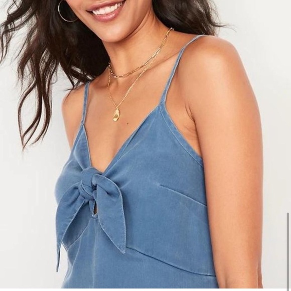 Old Navy Sleeveless Tie-Front TENCEL™ Lyocell Jumpsuit for Women size large - Picture 4 of 13